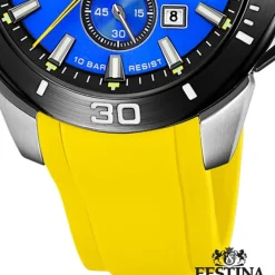 Festina Herrenuhr Silikon gelb Festina Chrono bike Armbanduhr UF20642/D
