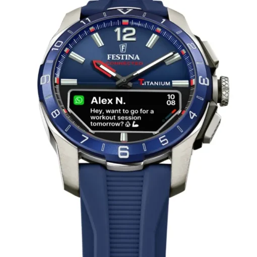 Festina Herrenuhr Silikon blau Festina Connected Armbanduhr UF23000/1
