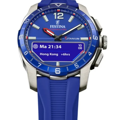 Festina Herrenuhr Silikon blau Festina Connected Armbanduhr UF23000/3