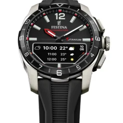 Festina Herrenuhr Silikon schwarz Festina Connected Armbanduhr UF23000/4