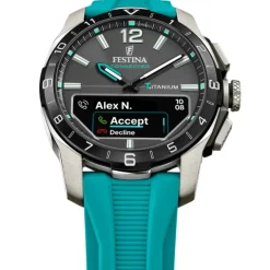 Festina Herrenuhr Silikon türkis Festina Connected Armbanduhr UF23000/5