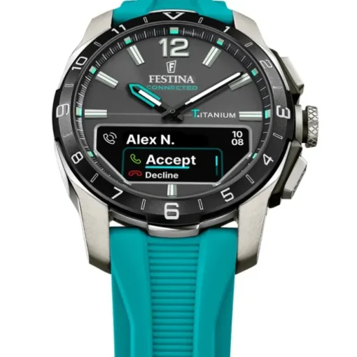 Festina Herrenuhr Silikon türkis Festina Connected Armbanduhr UF23000/5
