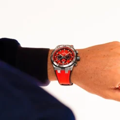 Festina Herrenuhr Silikon rot schwarz Festina Chrono Bike Armbanduhr UF20671/5