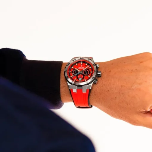Festina Herrenuhr Silikon rot schwarz Festina Chrono Bike Armbanduhr UF20671/5