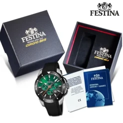 Festina Herrenuhr Silikon schwarz Festina Chrono bike Armbanduhr UF20642/C
