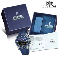Festina Herrenuhr Silikon blau Festina Connected Armbanduhr UF23000/1