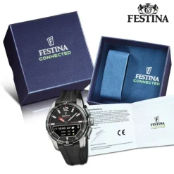 Festina Herrenuhr Silikon schwarz Festina Connected Armbanduhr UF23000/4