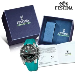 Festina Herrenuhr Silikon türkis Festina Connected Armbanduhr UF23000/5