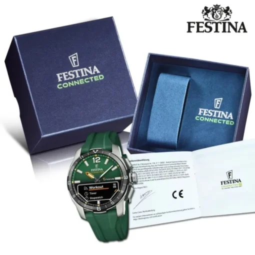 Festina Herrenuhr Silikon grün Festina Connected Armbanduhr UF23000/2