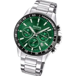 Festina Herrenuhr Timeless Chronograph Armbanduhr Edelstahl silber UF20560/4