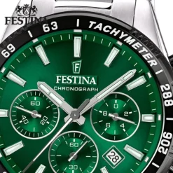 Festina Herrenuhr Timeless Chronograph Armbanduhr Edelstahl silber UF20560/4