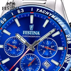 Festina Herrenuhr Timeless Chronograph Armbanduhr Edelstahl silber UF20560/3