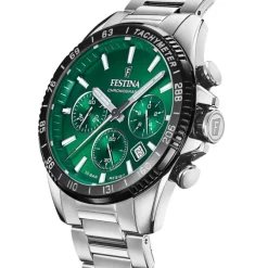 Festina Herrenuhr Timeless Chronograph Armbanduhr Edelstahl silber UF20560/4