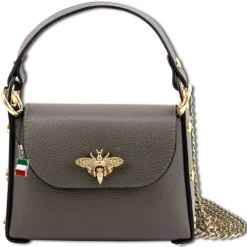 Florence Biene Damen Handtasche Echtleder grau OTF817K