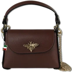 Florence Biene Damen Handtasche Echtleder dunkelbraun OTF817N