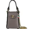 Florence Biene Damen Handtasche Echtleder dunkeltaupe OTF813N