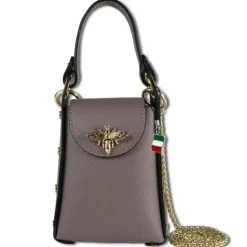 Florence Biene Damen Handtasche Echtleder dunkeltaupe OTF813N