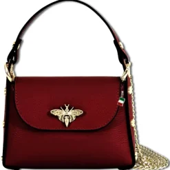 Florence Biene Damen Handtasche Echtleder dunkelrot OTF817D