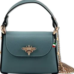 Florence Biene Damen Handtasche Echtleder jeansblau OTF817M