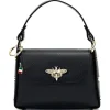 Florence Biene Damen Handtasche Echtleder schwarz OTF817S