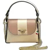 Florence Biene Damen Handtasche Echtleder beige/rosa OTF833IA