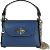 Florence Biene Damen Handtasche Echtleder jeansblau OTF817F