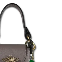 Florence Biene Damen Handtasche Echtleder dunkeltaupe OTF813N
