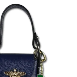 Florence Biene Damen Handtasche Echtleder dunkelblau OTF813B
