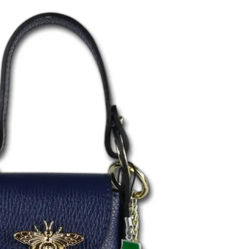 Florence Biene Damen Handtasche Echtleder dunkelblau OTF813B
