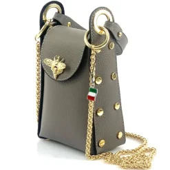 Florence Biene Damen Handtasche Echtleder grau OTF813K