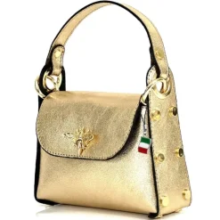 Florence Biene Damen Handtasche Echtleder gold metallic OTF817Z