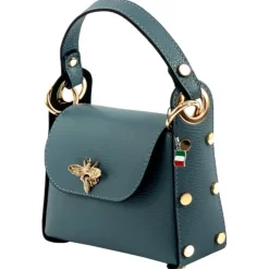 Florence Biene Damen Handtasche Echtleder jeansblau OTF817M