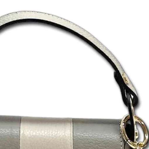 Florence Biene Damen Handtasche Echtleder grau/hellgrau OTF833KK