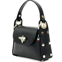 Florence Biene Damen Handtasche Echtleder schwarz OTF817S