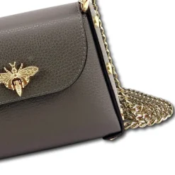 Florence Biene Damen Handtasche Echtleder grau OTF817K