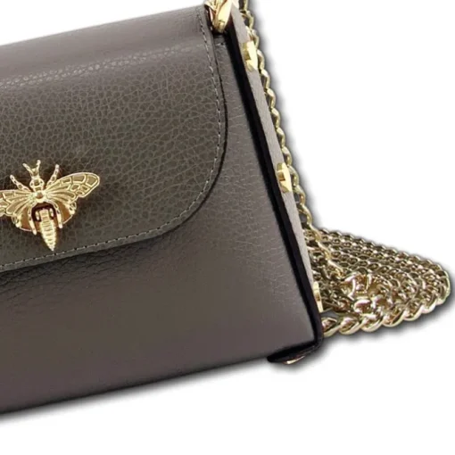 Florence Biene Damen Handtasche Echtleder grau OTF817K