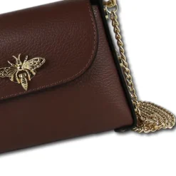 Florence Biene Damen Handtasche Echtleder dunkelbraun OTF817N
