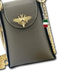Florence Biene Damen Handtasche Echtleder grau OTF813K
