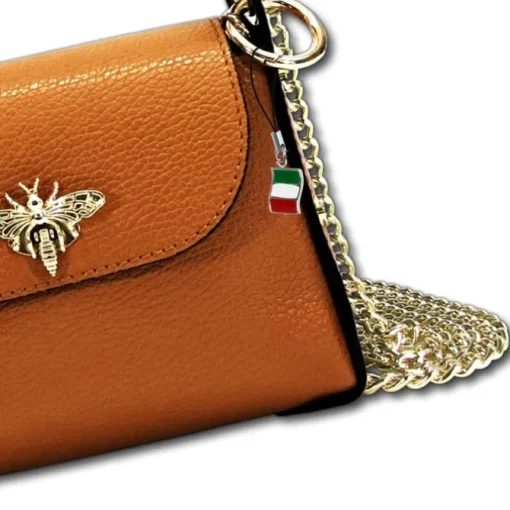Florence Biene Damen Handtasche Echtleder tan hellbraun OTF831C5