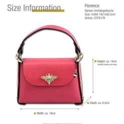 Florence Biene Damen Handtasche Echtleder rot OTF817R