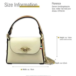 Florence Biene Damen Handtasche Echtleder beige/tan OTF831IC