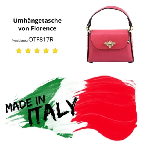 Florence Biene Damen Handtasche Echtleder rot OTF817R