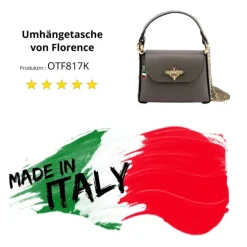 Florence Biene Damen Handtasche Echtleder grau OTF817K