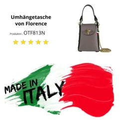 Florence Biene Damen Handtasche Echtleder dunkeltaupe OTF813N