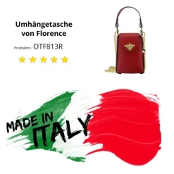 Florence Biene Damen Handtasche Echtleder rot OTF813R