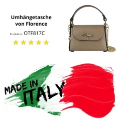 Florence Biene Damen Handtasche Echtleder taupe OTF817C