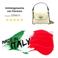 Florence Biene Damen Handtasche Echtleder beige OTF817I