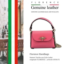 Florence Biene Damen Handtasche Echtleder coralle OTF817E
