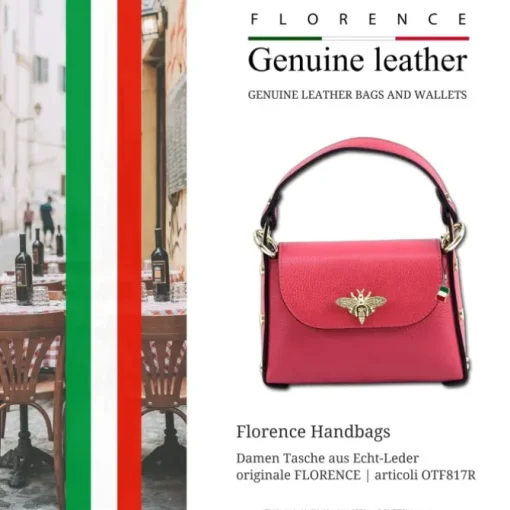 Florence Biene Damen Handtasche Echtleder rot OTF817R