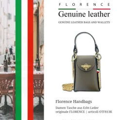 Florence Biene Damen Handtasche Echtleder grau OTF813K